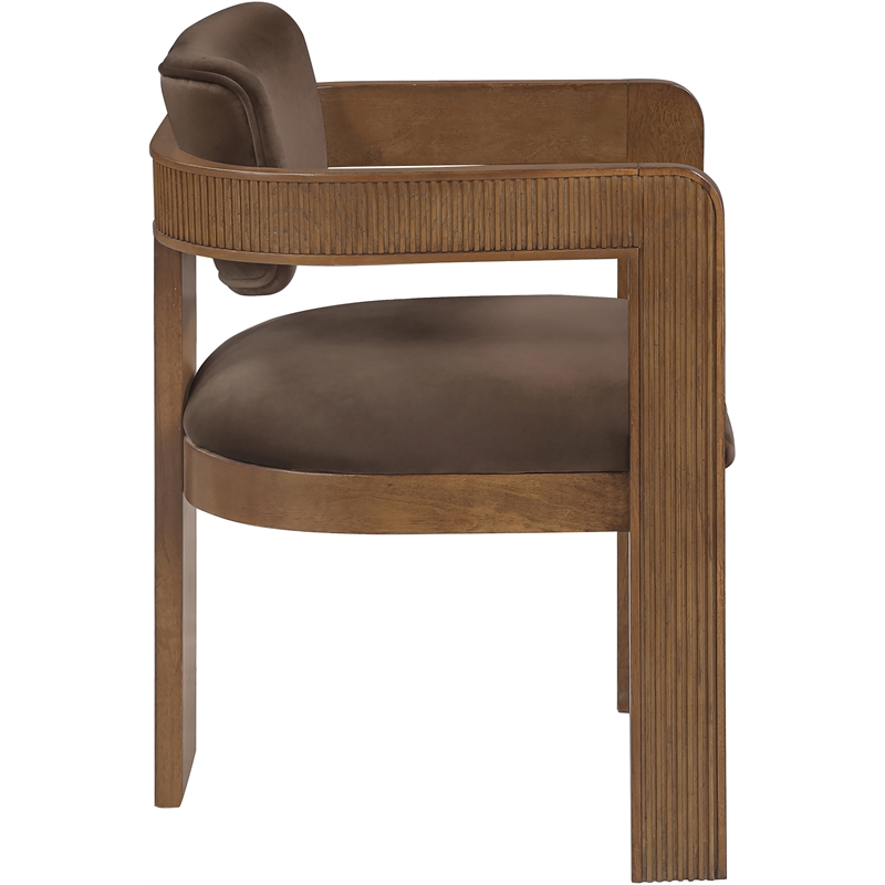Meridian Furniture Sacha Brown Velvet Upholstered Dining Chair (Set of 2)