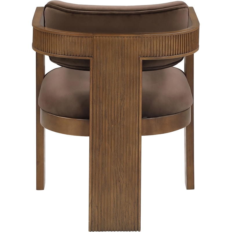 Meridian Furniture Sacha Brown Velvet Upholstered Dining Chair (Set of 2)