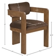 Meridian Furniture Sacha Brown Velvet Upholstered Dining Chair (Set of 2)