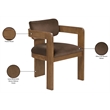 Meridian Furniture Sacha Brown Velvet Upholstered Dining Chair (Set of 2)