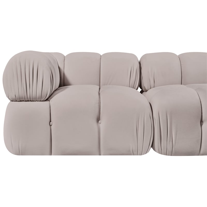 Meridian Furniture Orin Beige Velvet Performance Fabric 2 pc. Modular Sofa
