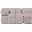 Meridian Furniture Orin Beige Velvet Performance Fabric 2 pc. Modular Sofa