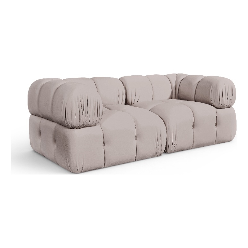 Meridian Furniture Orin Beige Velvet Performance Fabric 2 pc. Modular Sofa