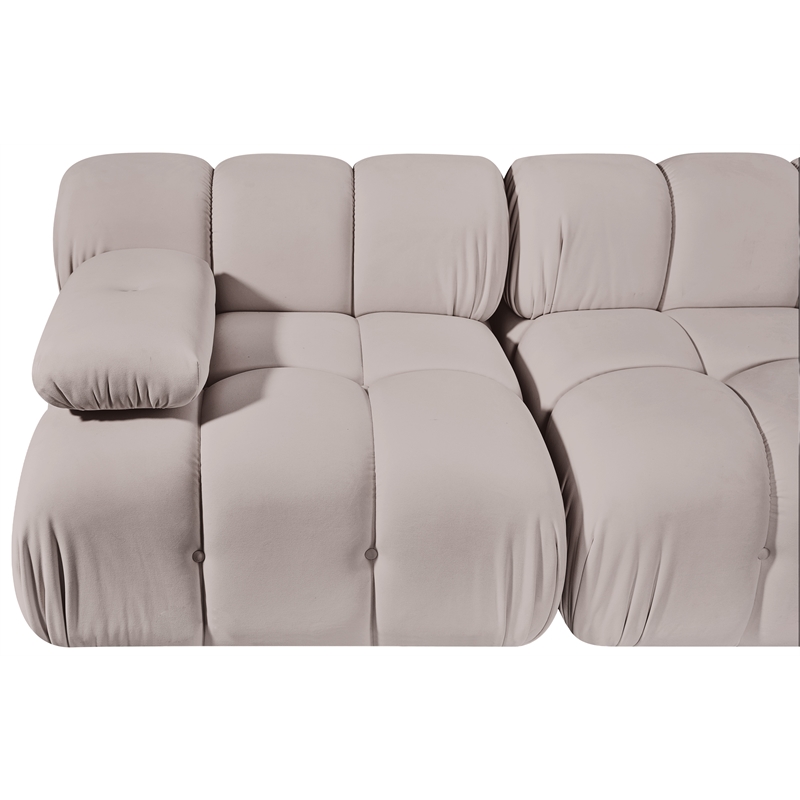 Meridian Furniture Orin Beige Velvet Performance Fabric 2 pc. Modular Sofa