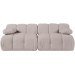 Meridian Furniture Orin Beige Velvet Performance Fabric 2 pc. Modular Sofa