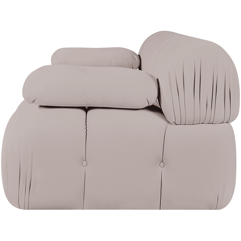Meridian Furniture Orin Beige Velvet Performance Fabric 2 pc. Modular Sofa
