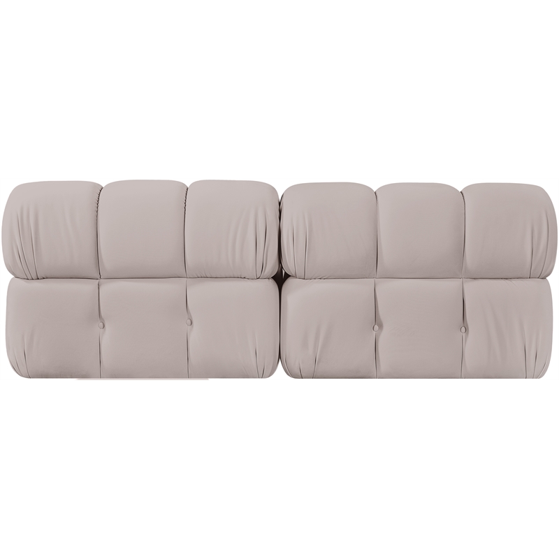 Meridian Furniture Orin Beige Velvet Performance Fabric 2 pc. Modular Sofa