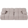 Meridian Furniture Orin Beige Velvet Performance Fabric 2 pc. Modular Sofa