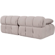 Meridian Furniture Orin Beige Velvet Performance Fabric 2 pc. Modular Sofa