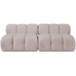 Meridian Furniture Orin Beige Velvet Performance Fabric 2 pc. Modular Sofa
