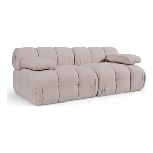 Meridian Furniture Orin Beige Velvet Performance Fabric 2 pc. Modular Sofa
