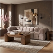 Meridian Furniture Orin Beige Velvet Performance Fabric 3 pc. Modular Sofa