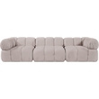 Meridian Furniture Orin Beige Velvet Performance Fabric 3 pc. Modular Sofa