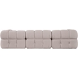 Meridian Furniture Orin Beige Velvet Performance Fabric 3 pc. Modular Sofa