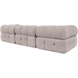 Meridian Furniture Orin Beige Velvet Performance Fabric 3 pc. Modular Sofa