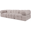 Meridian Furniture Orin Beige Velvet Performance Fabric 3 pc. Modular Sofa