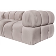 Meridian Furniture Orin Beige Velvet Performance Fabric 3 pc. Modular Sofa