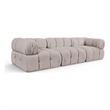 Meridian Furniture Orin Beige Velvet Performance Fabric 3 pc. Modular Sofa
