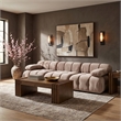 Meridian Furniture Orin Beige Velvet Performance Fabric 3 pc. Modular Sofa