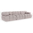 Meridian Furniture Orin Beige Velvet Performance Fabric 3 pc. Modular Sofa