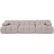 Meridian Furniture Orin Beige Velvet Performance Fabric 3 pc. Modular Sofa