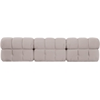 Meridian Furniture Orin Beige Velvet Performance Fabric 3 pc. Modular Sofa