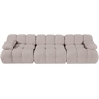 Meridian Furniture Orin Beige Velvet Performance Fabric 3 pc. Modular Sofa