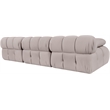 Meridian Furniture Orin Beige Velvet Performance Fabric 3 pc. Modular Sofa