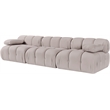 Meridian Furniture Orin Beige Velvet Performance Fabric 3 pc. Modular Sofa