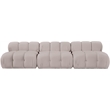 Meridian Furniture Orin Beige Velvet Performance Fabric 3 pc. Modular Sofa