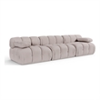 Meridian Furniture Orin Beige Velvet Performance Fabric 3 pc. Modular Sofa