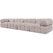 Meridian Furniture Orin Beige Velvet Performance Fabric 4 pc. Modular Sofa