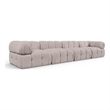 Meridian Furniture Orin Beige Velvet Performance Fabric 4 pc. Modular Sofa