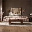 Meridian Furniture Orin Beige Velvet Performance Fabric 4 pc. Modular Sofa