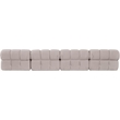 Meridian Furniture Orin Beige Velvet Performance Fabric 4 pc. Modular Sofa