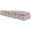 Meridian Furniture Orin Beige Velvet Performance Fabric 4 pc. Modular Sofa