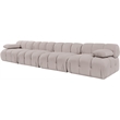Meridian Furniture Orin Beige Velvet Performance Fabric 4 pc. Modular Sofa