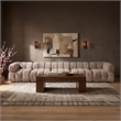 Meridian Furniture Orin Beige Velvet Performance Fabric 5 pc. Modular Sofa