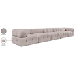 Meridian Furniture Orin Beige Velvet Performance Fabric 5 pc. Modular Sofa