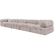 Meridian Furniture Orin Beige Velvet Performance Fabric 5 pc. Modular Sofa
