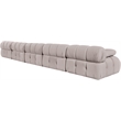 Meridian Furniture Orin Beige Velvet Performance Fabric 5 pc. Modular Sofa