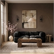 Meridian Furniture Orin Black Velvet Performance Fabric 2 pc. Modular Sofa