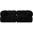 Meridian Furniture Orin Black Velvet Performance Fabric 2 pc. Modular Sofa