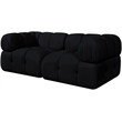 Meridian Furniture Orin Black Velvet Performance Fabric 2 pc. Modular Sofa