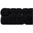 Meridian Furniture Orin Black Velvet Performance Fabric 2 pc. Modular Sofa