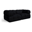 Meridian Furniture Orin Black Velvet Performance Fabric 2 pc. Modular Sofa