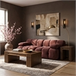 Meridian Furniture Orin Rose Velvet Performance Fabric 2 pc. Modular Sofa