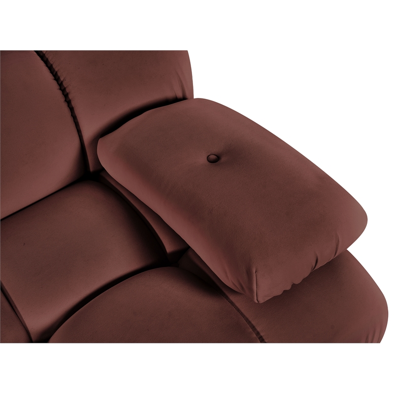 Meridian Furniture Orin Rose Velvet Performance Fabric 2 pc. Modular Sofa