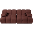 Meridian Furniture Orin Rose Velvet Performance Fabric 2 pc. Modular Sofa