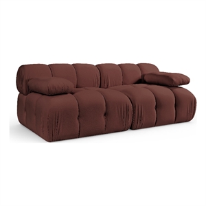 Meridian Furniture Orin Rose Velvet Performance Fabric 2 pc. Modular Sofa
